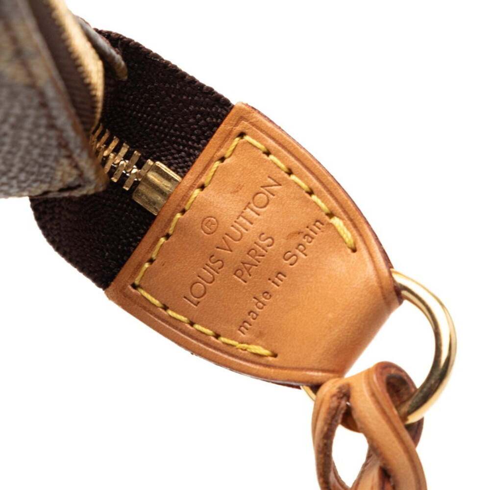 LOUIS VUITTON Brown Monogram Leather Pochette Pouch - Picture 5 of 6